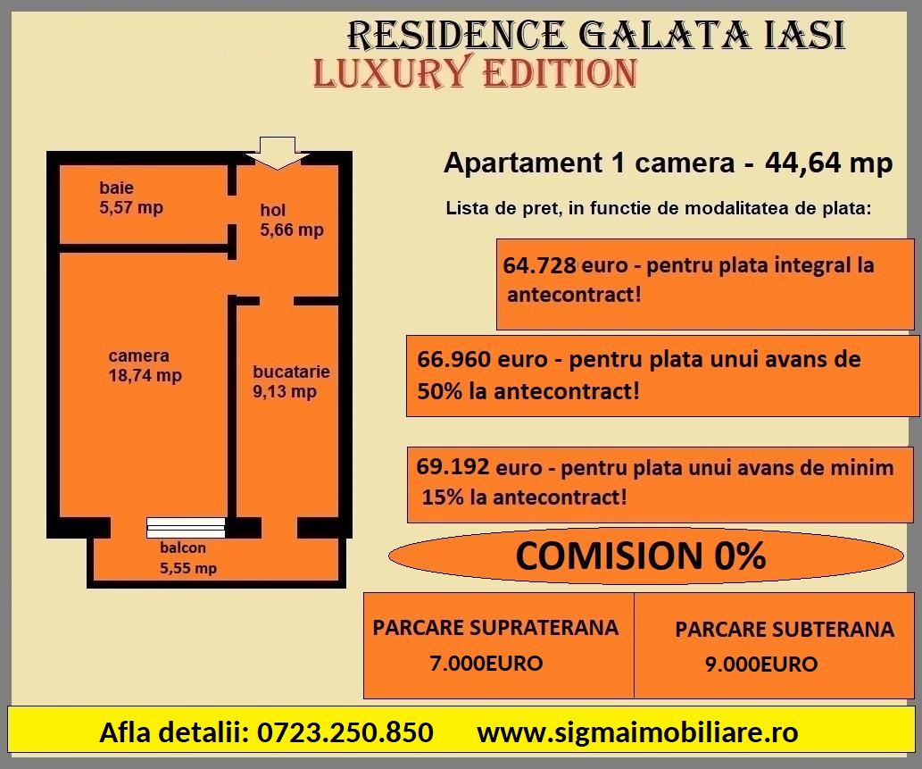 Proiect nou, apartamente 1,2,3 camere
Bloc C1